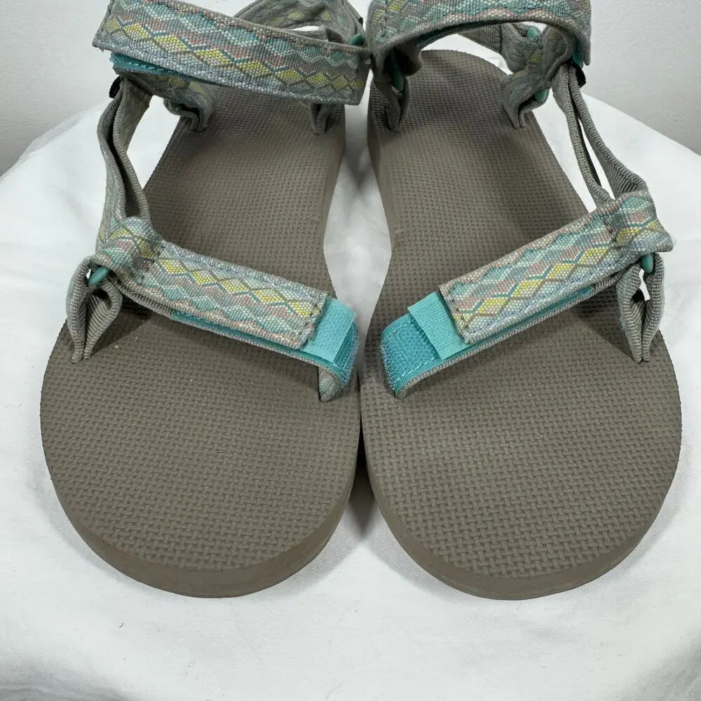 Teva Sandals Original Universal Sandal Women 11 Blue Gray Sanborn Casual Beach